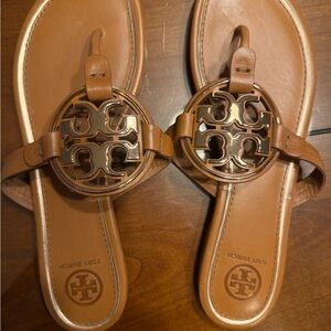 Tory Burch Brown Leather Sandals